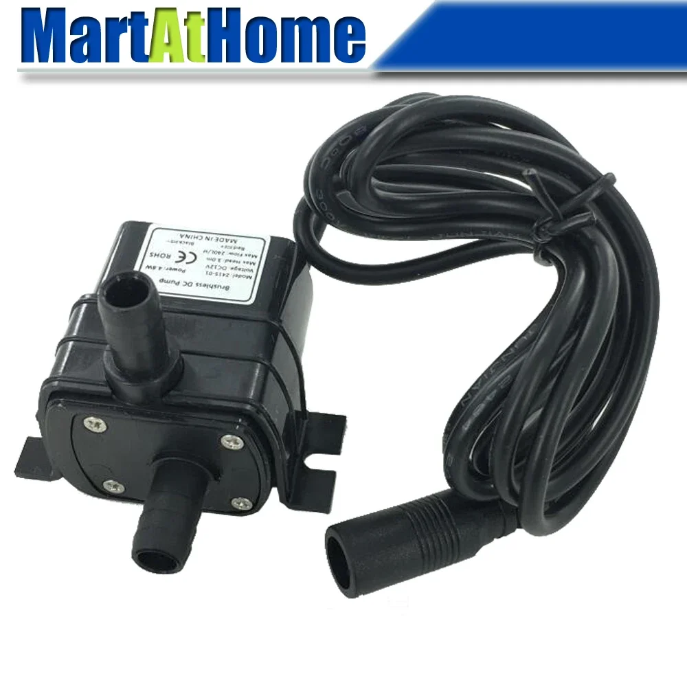 USB DC Brushless Mini Water Pump 4.8W 240L/H 3 Meters DC 4.5-12V for Hydroponics, Grow vegetables, Fountain Pond, Cooling