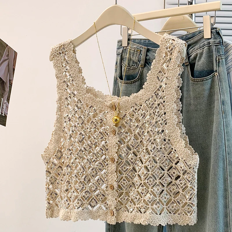 

Loose U-Neck Sleeveless Vest Women's Summer Fashionable Bohemian Style Layering Tank Top Cotton Linen Blend Breathable