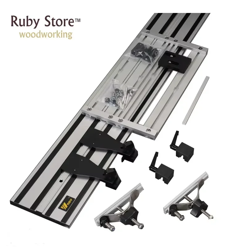 W-new 1.4m Guide Rails Tracks + Universal Base for Circular Saw, Track Saw, Plunge Saw, Woodworking Tools