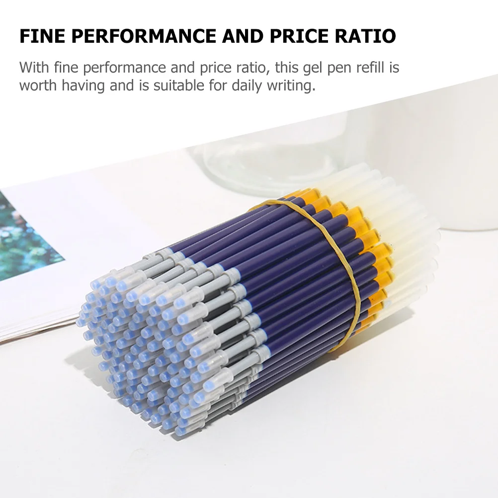 

150 Pcs Pen Retractable Gel Refills Ballpoint Multi Plastic Ink Replacement for Pens