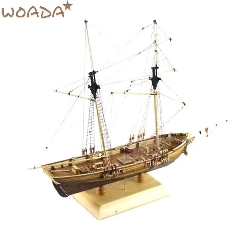 Barco de vela de madera para niños, escala 1:70, 410x60x215mm, Kit de montaje de barco, decoración, juguetes para regalo