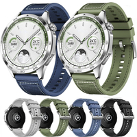 22mm Composite Silicone Strap For Huawei Watch 5 GT4/5 46mm Official Nylon Braided Bracelet Band Huawei Watch 4/GT5-4-3 Pro Belt