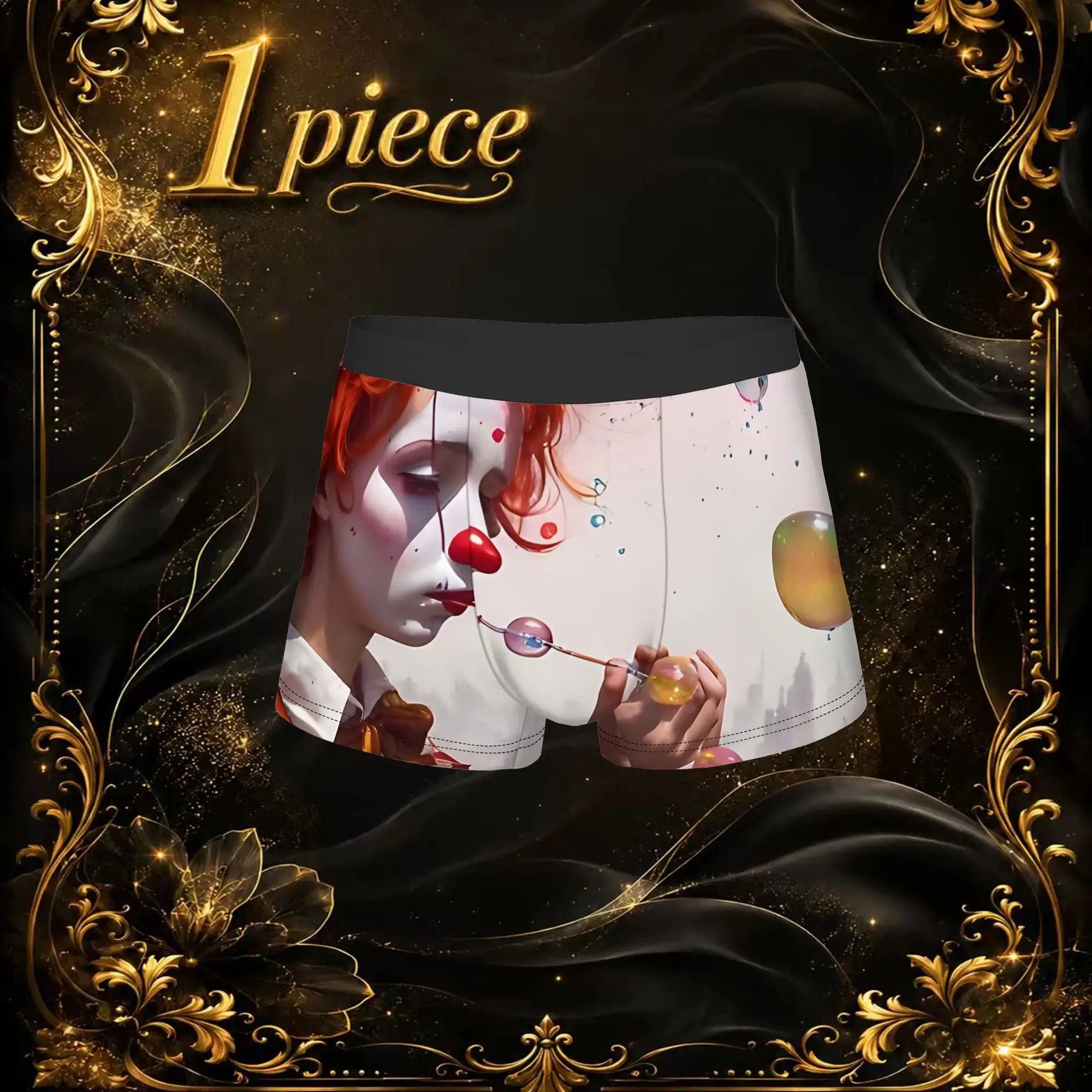 1pc Popular Sad Clown Apron boxers  adults  Homme Panties Men's Underwear Comfortable Shorts Boxer Briefs