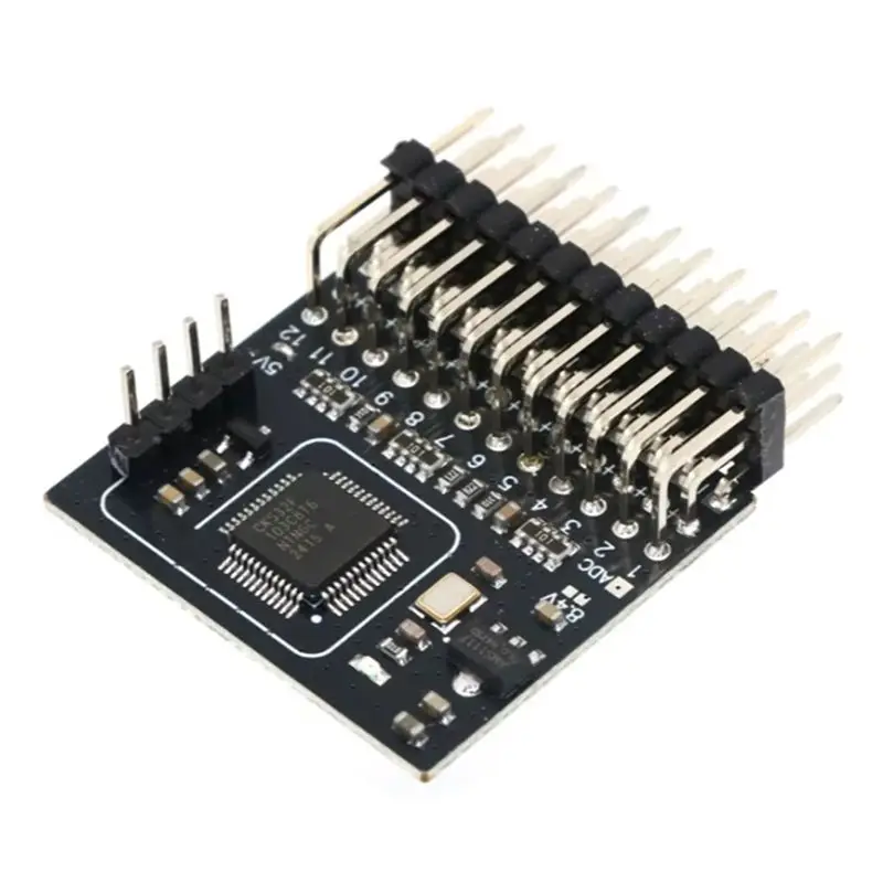 ABXE-Expresslrs RX 2400RX PWM/CRSF 2.4G 12CH PWM Receiver CRSF ELRS For RC FPV Drone Fixed Wing Car Boat Quadcopter Bend Pin