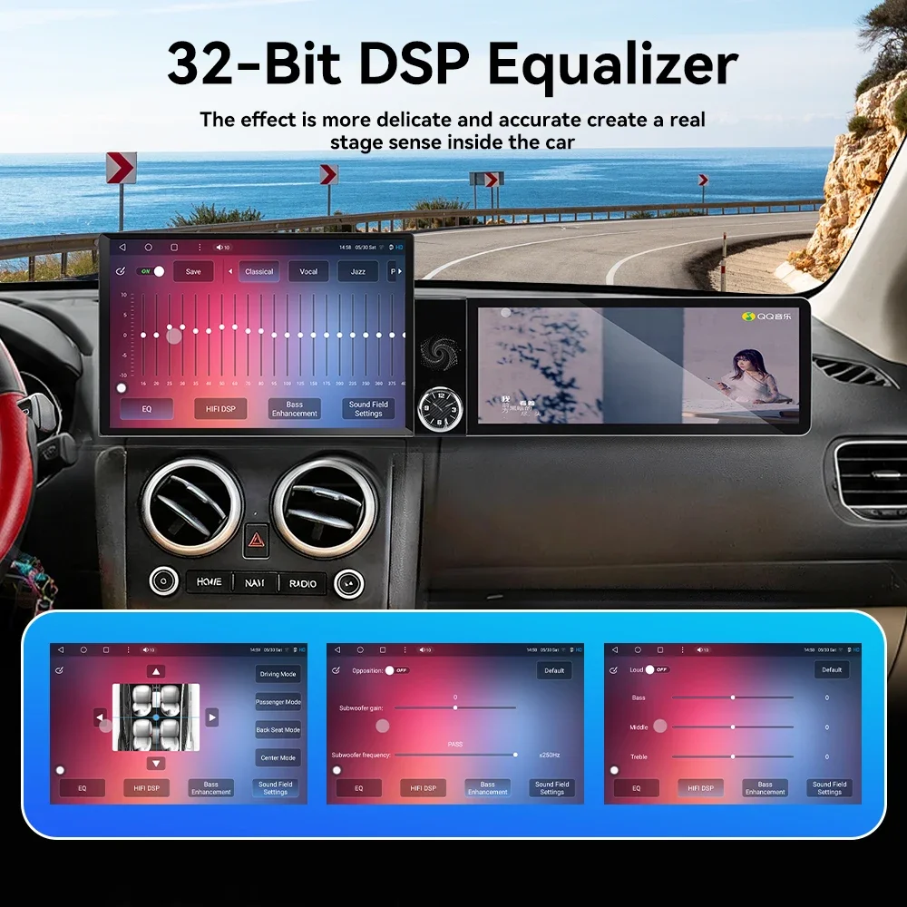 13.1+12.3 Inch Dual Screen Android 15 Car Radio for Nissan Qashqai 2008-2015 8-Core Wireless CarPlay Android Auto GPS 360° View