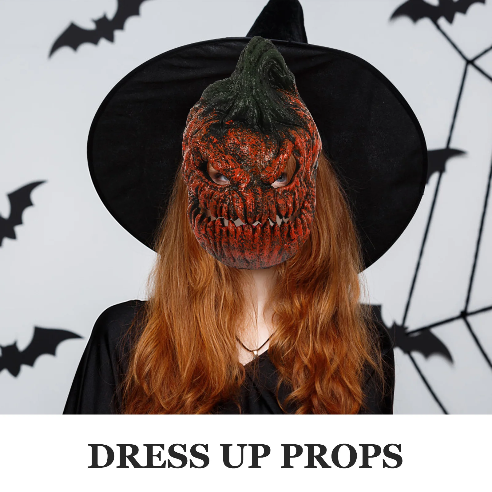 Pompoenmasker Cosplay Party Halloween-kostuums Rekwisieten Pompoen-ontwerp LED-demonenmaskers