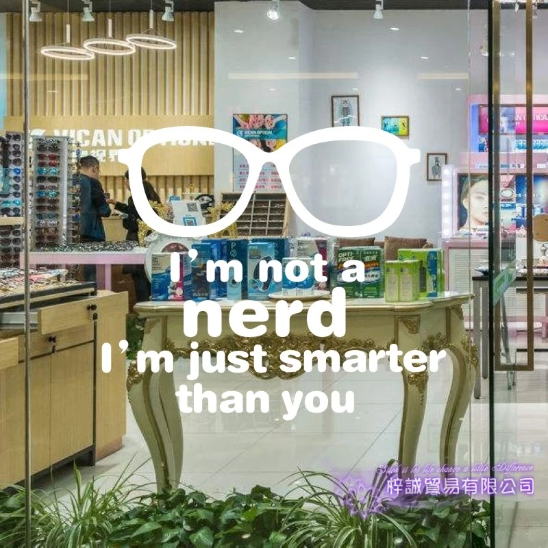 

Glasses Optical Wall Sticker Eye Care Shop Glass Decal Store Posters Vinyl Parede Decor Mural