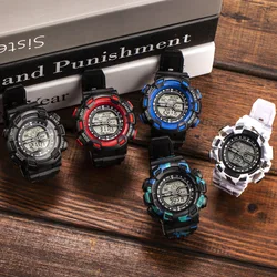 2024 New Digital Multifunction Sports Men’s Wristwatch Waterproof Casual Men Watch for Man Electronic Watches Boys Girls Gift