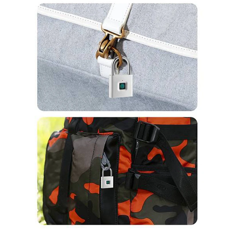 ชุดกุญแจลายนิ้วมือแบบพกพา Anti-Theft USB ชาร์จลายนิ้วมือล็อคชุดสําหรับตู้เก็บของ,กระเป๋าเดินทาง,กระเป๋าเป้สะพายหลังฯลฯสามารถ