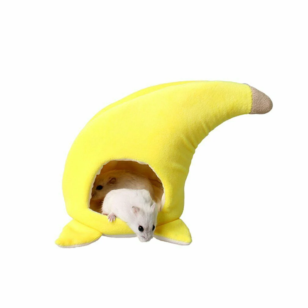 Pet Hamster Nest Banana Style Small Animal Soft Warm Bed Pet Hammock Hamster