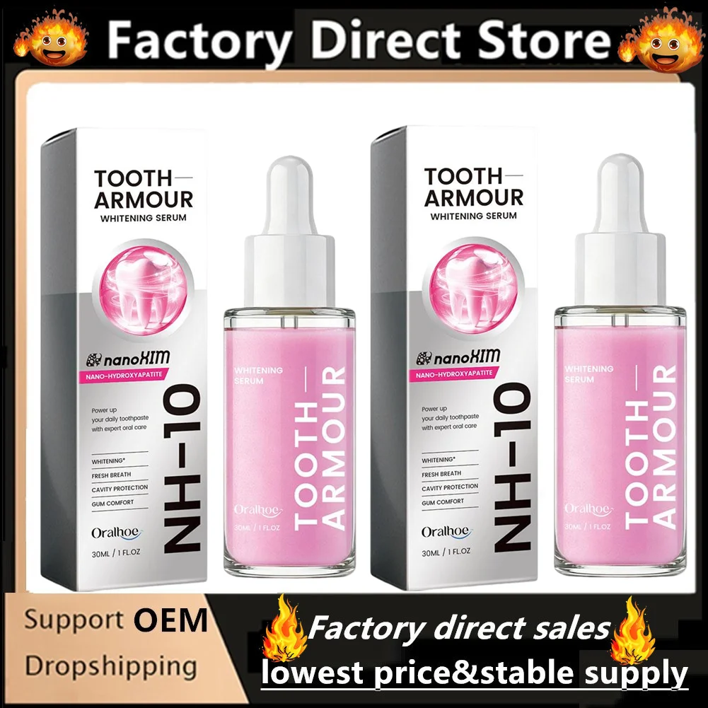 Nano-Hydroxyapatite Teeth Whitening Serum Deep Clean Stains Cavity Protection Fresh Breath Oral Care Teeth Brightening Essence