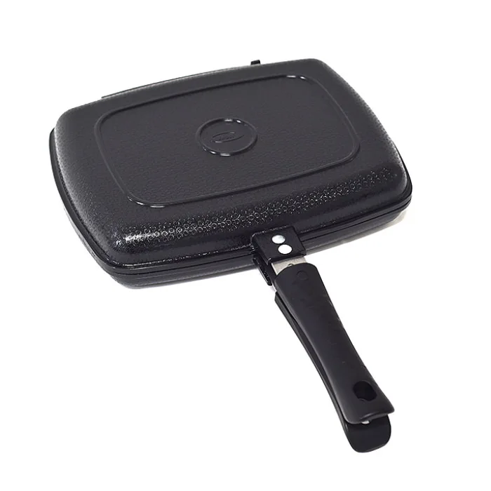 All-use two-sided pan frying pan grill pan fish pan coated pan oil-proof