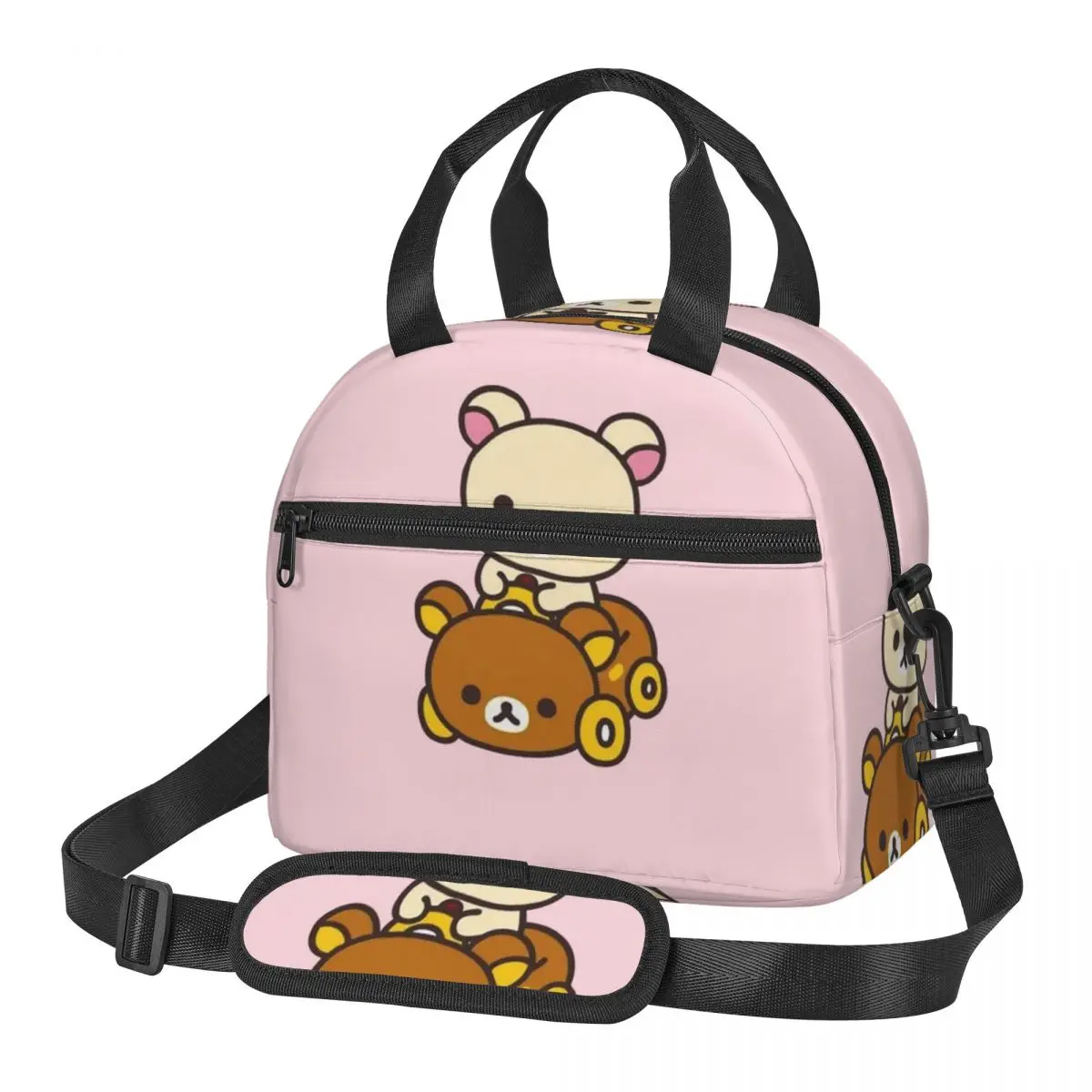 

Изолированная сумка для обедов Korilakkuma Driving A Rilakkuma Car для женщин и детей, герметичные контейнеры для еды, термосумка для обедов