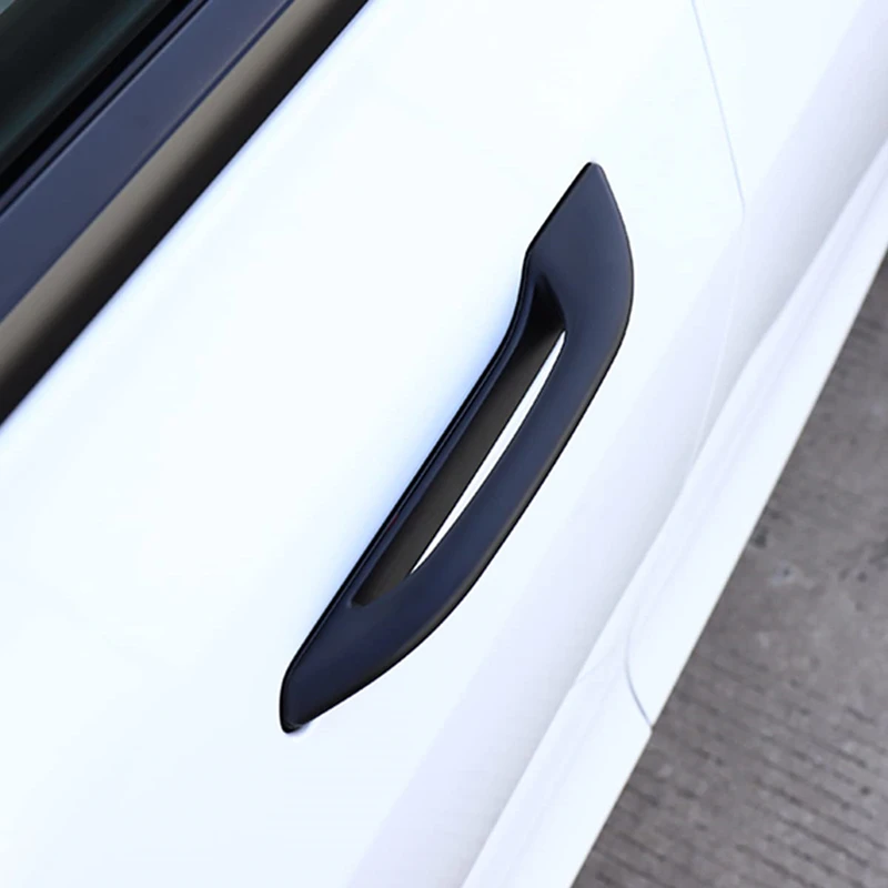 Custom Fit for Door Handle Protector 2020-2023 Tesla Model Y/ 2021-2023 Model 3 Handle Cover Wrap Antifreeze Glossy Black 4PCS