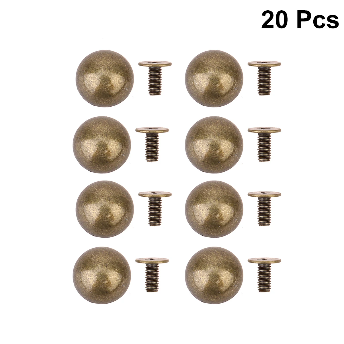 

20 Pcs Mushroom Rivets Metal Alloy Semicircular Punk Mushrooms Screwback Studs Zinc