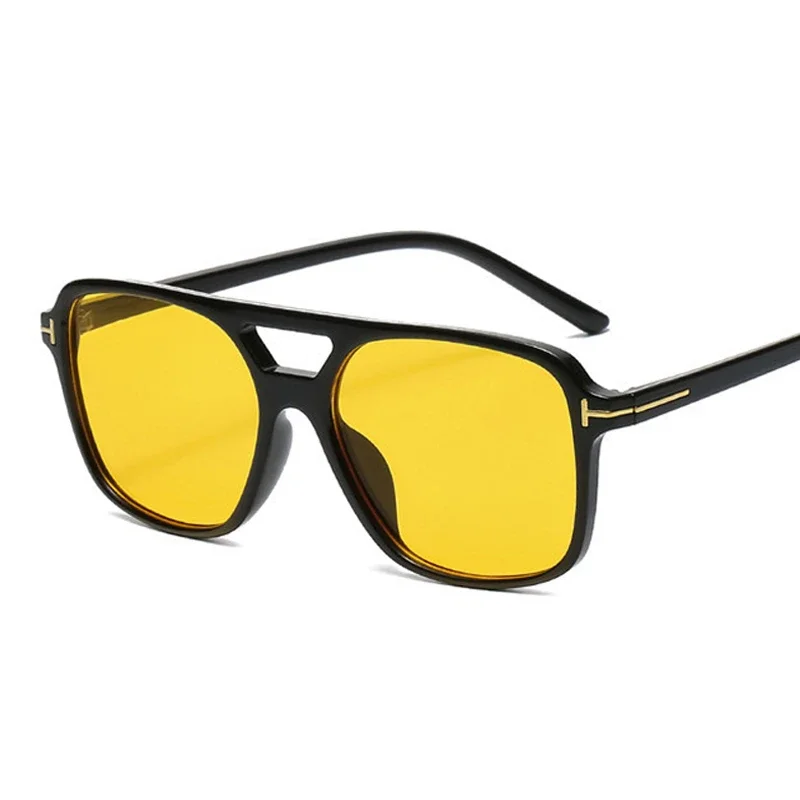 Occhiali da sole quadrati Vintage donna Retro Brand Mirror occhiali da sole donna nero giallo Fashion Candy Colors Oculos De Sol Feminino