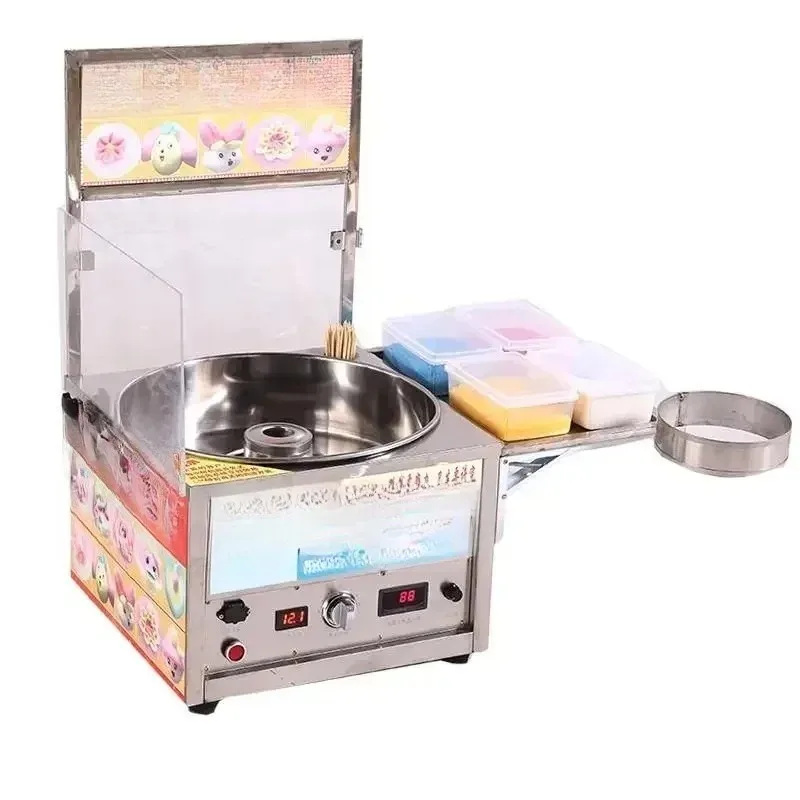 Hot sales  and sturdy Fancy Marshmallow Machine Commercial Mobile Stall Belt Electric Brushed Cartoon Marshmallow Machine