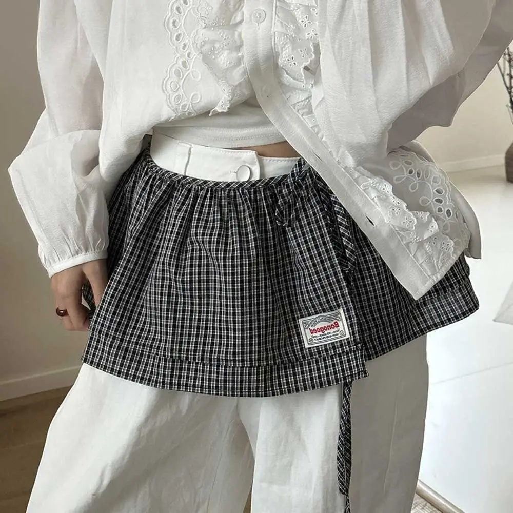 جديد منقوشة تنورة صغيرة Y2K الشارع الشهير عالية الخصر شعرية تنورة صغيرة خمر Harajuku Ruched التنانير الجينز الديكور