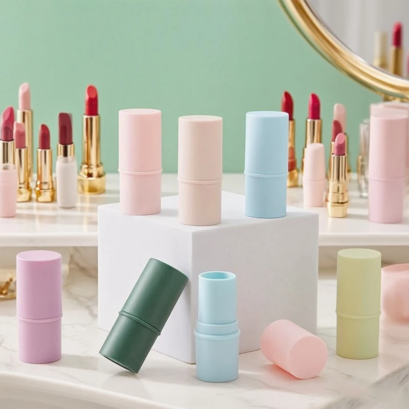 5PC 6g Candy Color Empty Refillable Lipstick Tube Lip Balm Container Empty Cosmetic Container Lotion Container Travel Bottle