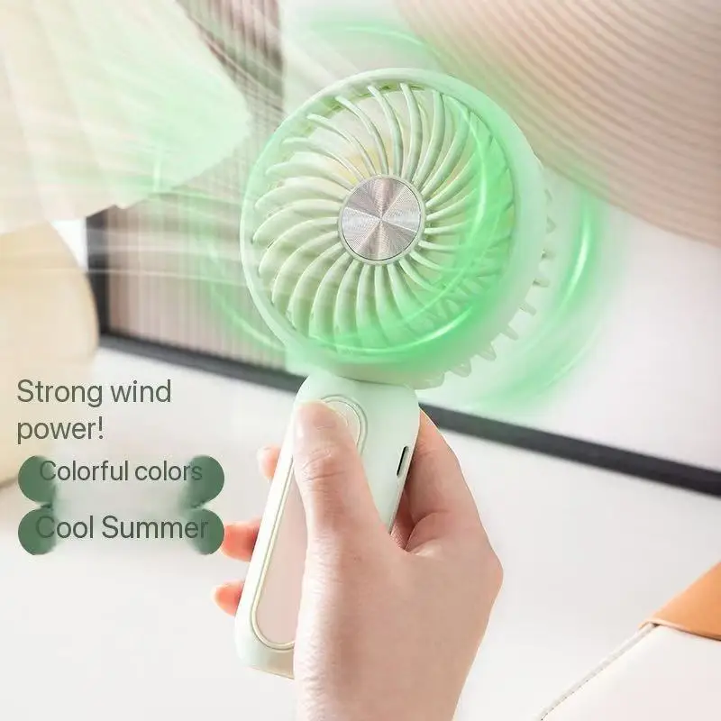 MEET SUN Desktop Silent Fan with 300mAh Battery Rechargeable Portable Makeup Setting Spray Fan And Mobile Phone Stand