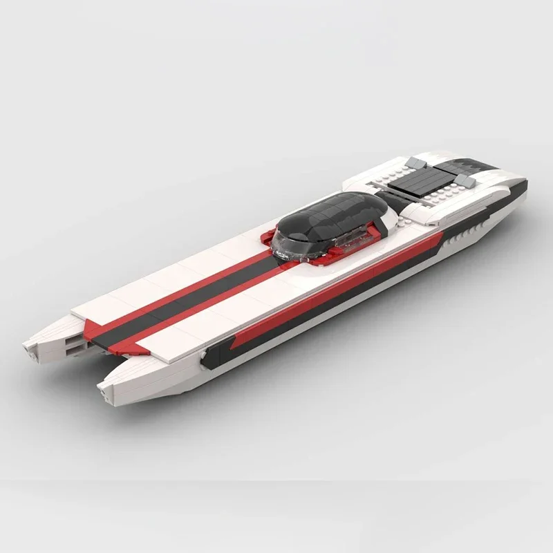 587pcs MOC Class 1 Powerboat / Speedboat Building Blocks Charming Gift For Kids' Christmas Building Fun Christmas Gift