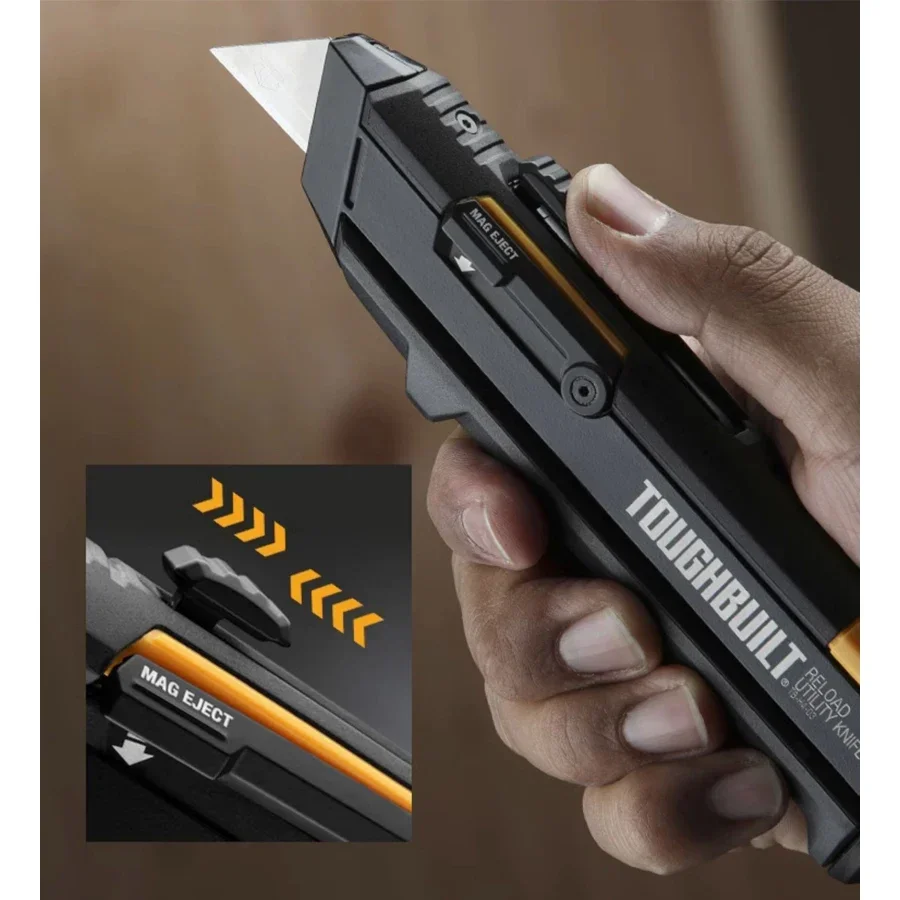 Imagem -04 - Toughbuilt Tb-h4s203 Recarga Faca Utilitária com Lâminas Revistas Ferramentas Manuais Ferramentas de Precisão Faca Toughbuilt Tb-h4s2-03-r