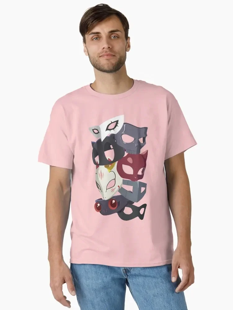 

Mysterious - Anime - Themed Crew Neck T - Shirt Showcasing A Distinctive Mask - Design Streetwear Print New Arrival Tee S-4XL