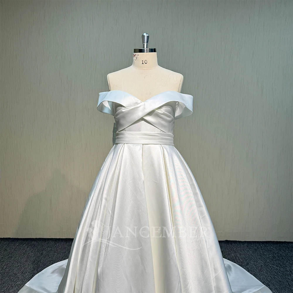 2025 vestidos de casamento modernos manga boné cetim querida a linha vestidos de noiva até o chão vestidos de novias 2025 personalizado