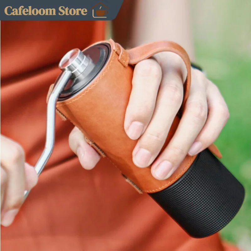 Timemore Chestnut C2/C3 Coffee Grinder Leather Sleeve Top Grain Cow Leather Protective Cover Coffee Grinder Accessories