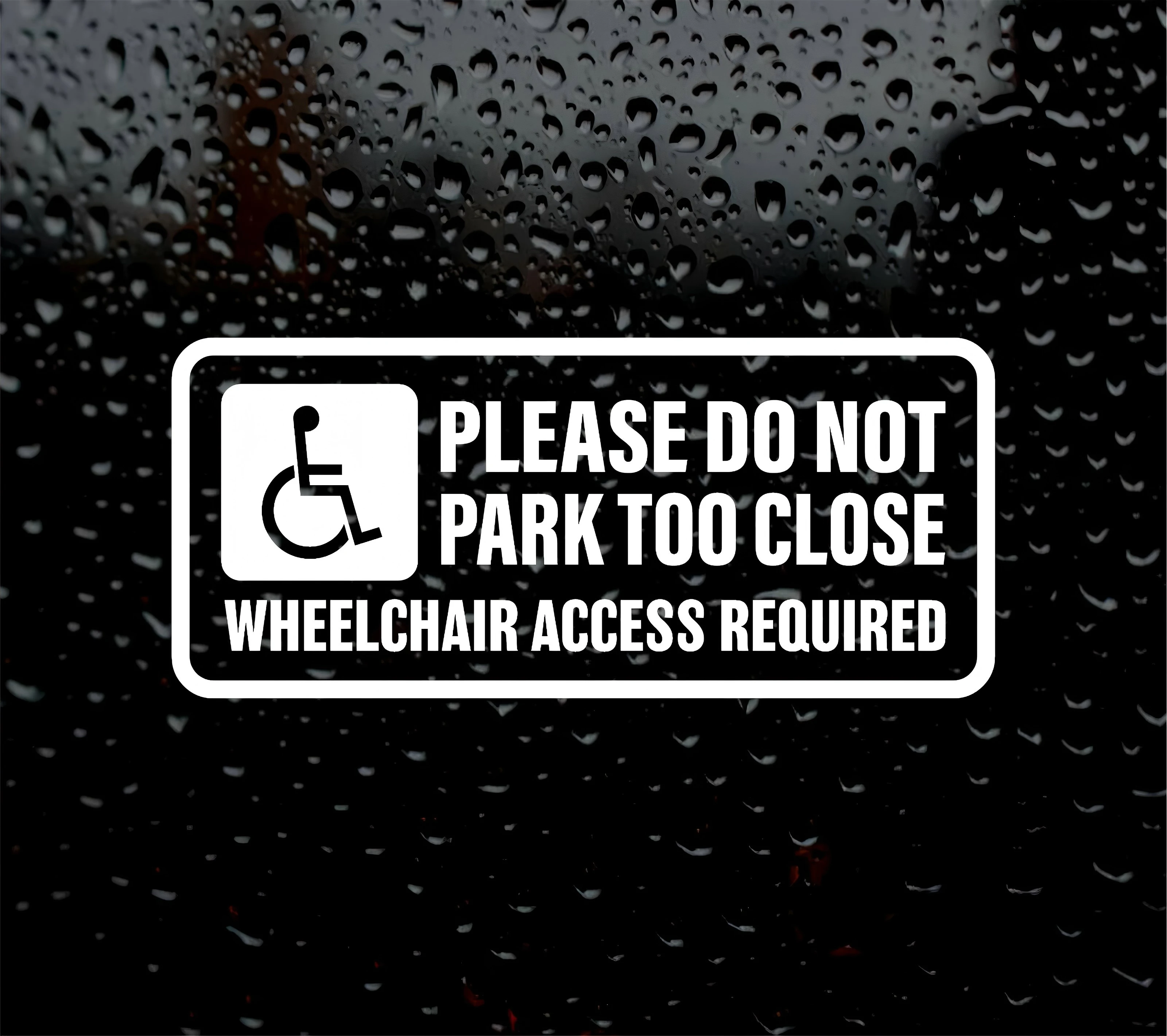 15cm*6cm Wheelchair Access Required Vinyl Car Sticker Disabled Sign Decal For Car Window Door Body Decor Accessories