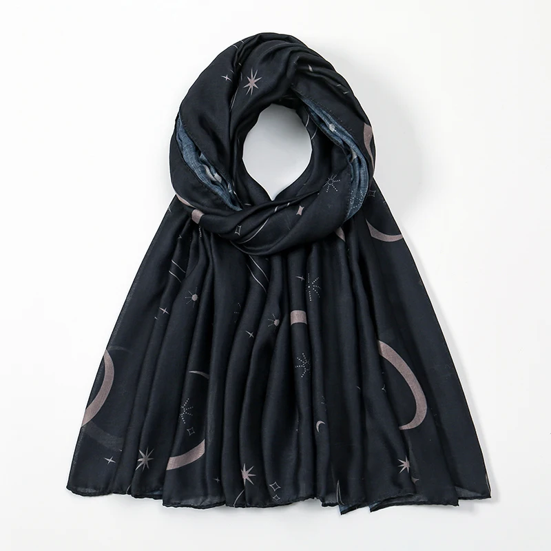 New Prints Hijab Cotton Scarf Breathable Soft Long Fashion Forward Scarves Headscarf Muslim Hijabs Shawl Ramadan