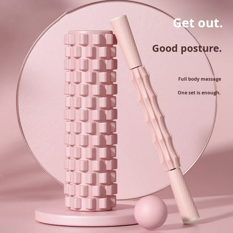 استرخاء العضلات العميقة وتدليك عمود اليوجا ذو النقطة العائمة للمعدات الأساسية - أسطوانة إسفنجية لممارسة اليوجا