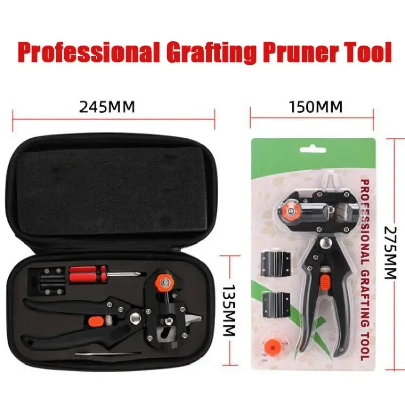 Professional Grafting Pruner Tool Branch Cutter Secateur Pruning Plant Shears Boxes Fruit Tree Extra Replacement Blades Included