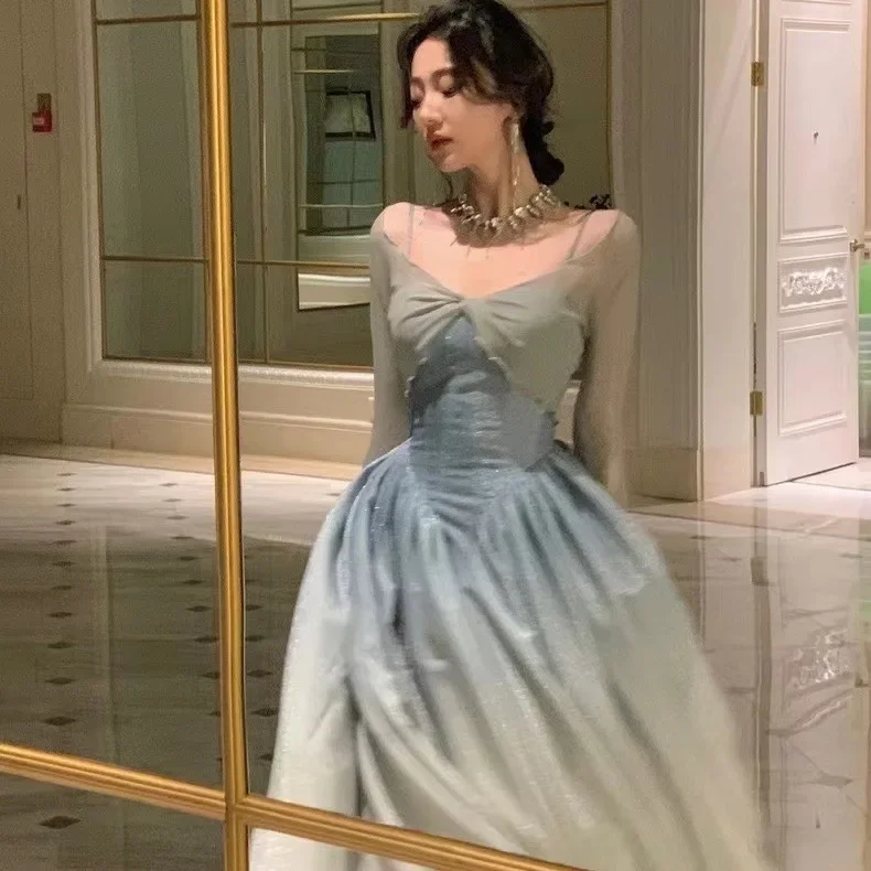 

Women Dance Tops Semi See Through Mesh Tops Long Bell Sleeve Tie Hem Party Tops Hrugs For Women Bolero Shrug Tie Front Cardigan