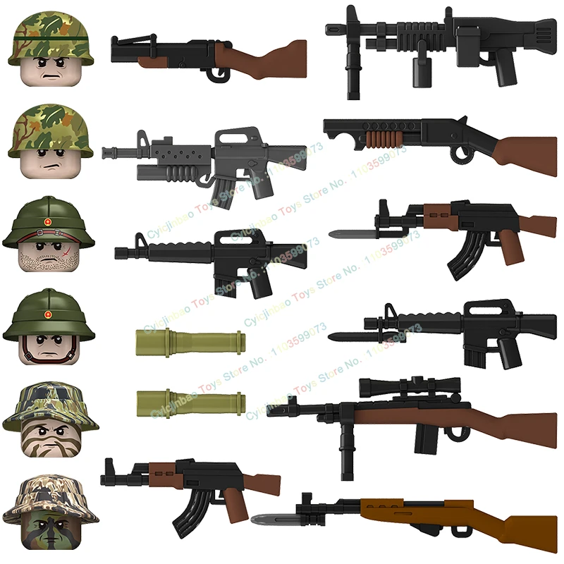

N701-706 6 шт. военная армия мини-солдаты войска строительные блоки высокая деталь фигурка диорама аксессуары игрушки подарки
