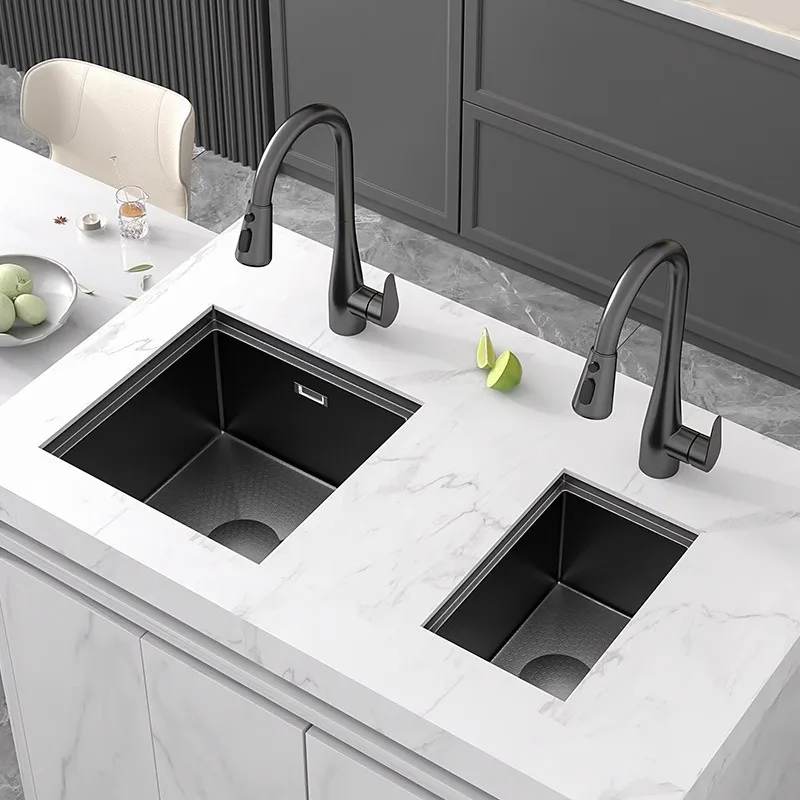 Black Dishwasher Embossed Small Size Sink Bar Invisible Sink with Cover Western Kitchen Hidden Type