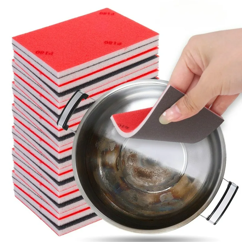 50/5x Spugna abrasiva Spugna per molatura a secco e bagnata Blocco di sabbia Strumento abrasivo per lucidatura Carta vetrata riutilizzabile per la finitura liscia domestica