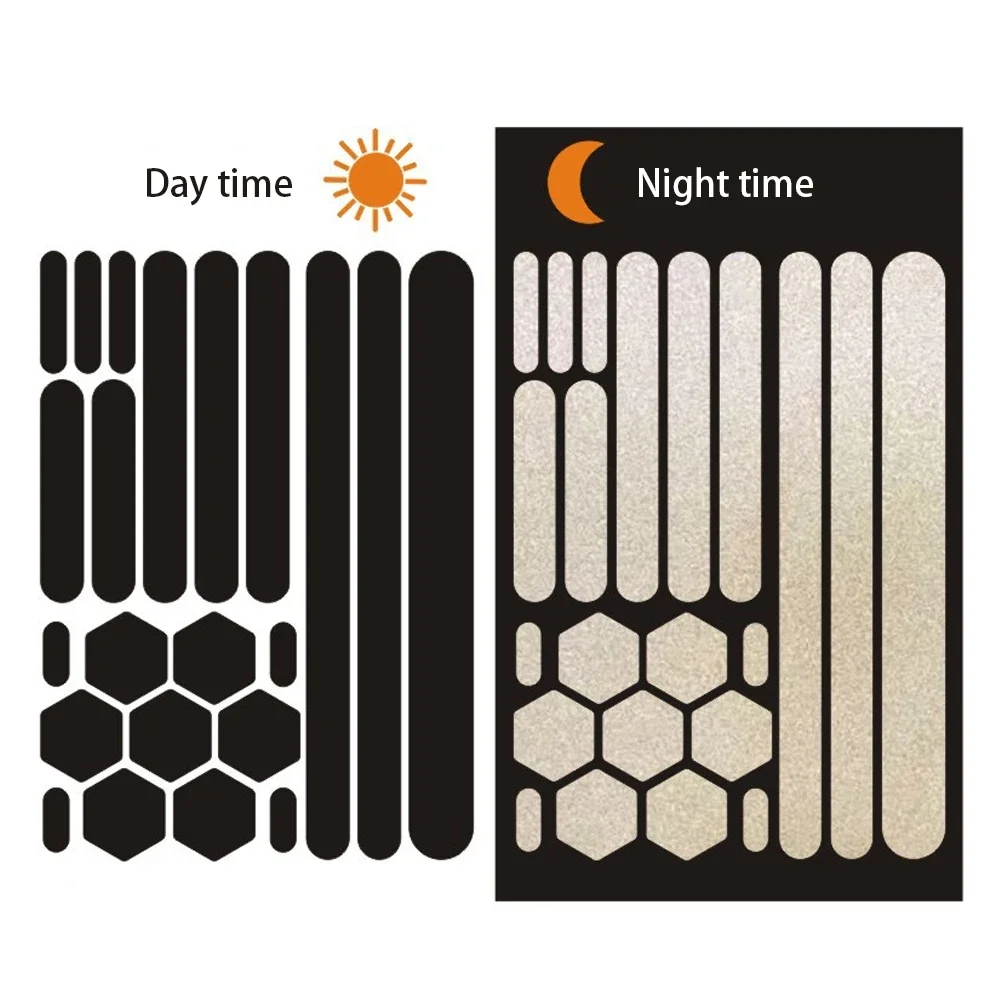 Reflective Stickers Invisible Helmets Stickers Self-adhesive Reflective Tape for Helmets Bike Motorcycle Scooter Helmets