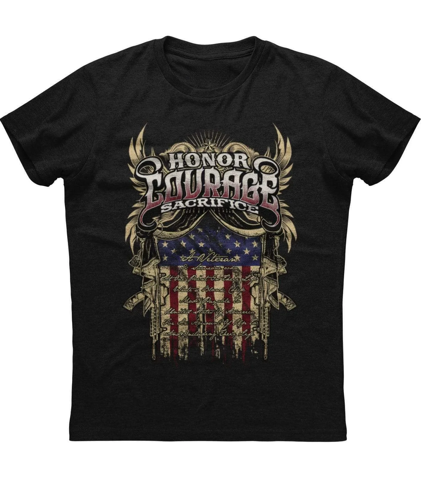 

Courage, Honor and Sacrifice: The Virtues of a Hero T-Shirt 100% Cotton O-Neck Short Sleeve Casual Mens T-shirt Size S-3XL