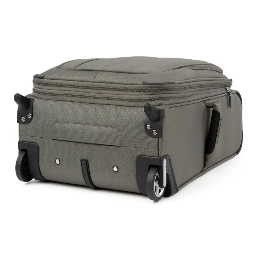 5 Softside Expandable Upright 2 Wheel Carryon Luggage, Lightweight, 22Inch Slate Green