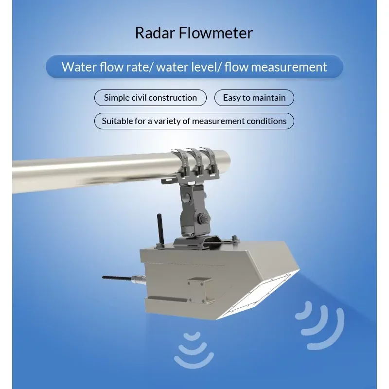 Holykell Rivers Irrigation Canals Sewage Systems Non-contact Open Channel Current Speed Flow Meter