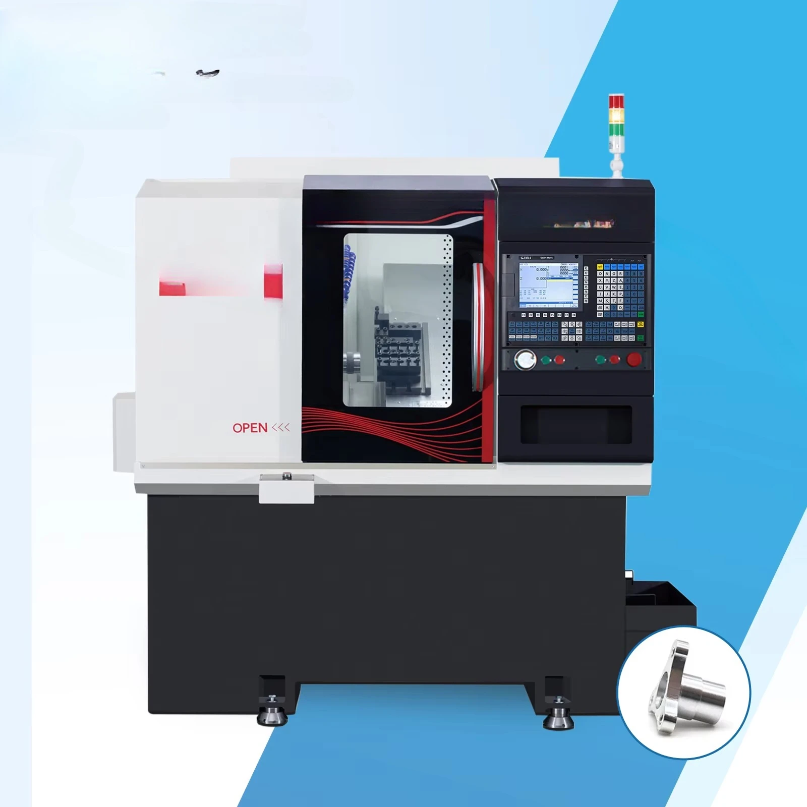 เครื่องกลึงซีเอ็นซีความแม่นยำสูง รุ่น 2026-SZGH จากประเทศจีน พร้อมเครื่องกลึงซีเอ็นซีสำหรับงานโลหะ