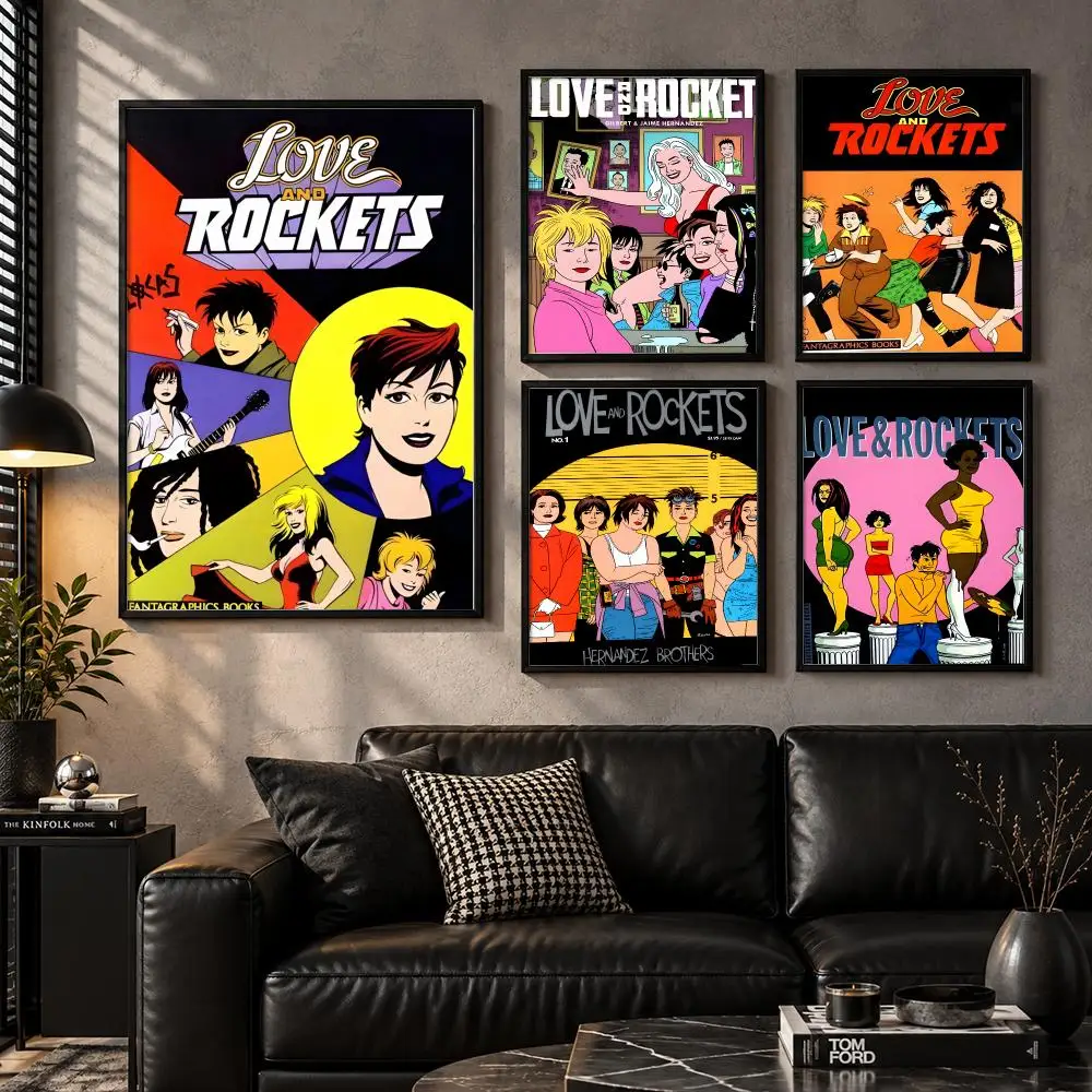 Collectible Display Legendary Stage Performance LoveandRockets Poster Aesthetic Unframed Wall Prints for Bedroom & Living Room