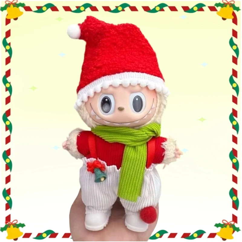 

Mini Plush Doll'S Clothes Outfit Accessories For Korea Kpop Exo Labubu Idol V1 V2 Christmas sweater hat cape suit Clothing Gift