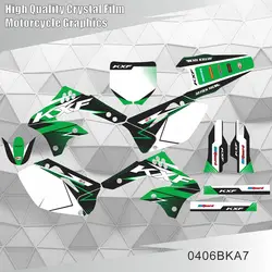 For Kawasaki KX450F KXF450 KXF 450 KX 450F 2006 2007 2008 Full Graphics Decals Stickers Motorcycle Background Custom Number Name