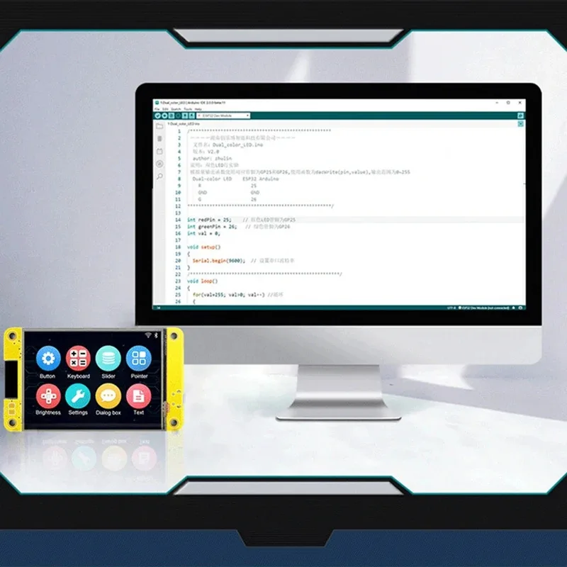 Placa de desenvolvimento ESP32 com Wifi Bluetooth 2,8 polegadas 240X320 Display inteligente Módulo TFT Tela sensível ao toque
