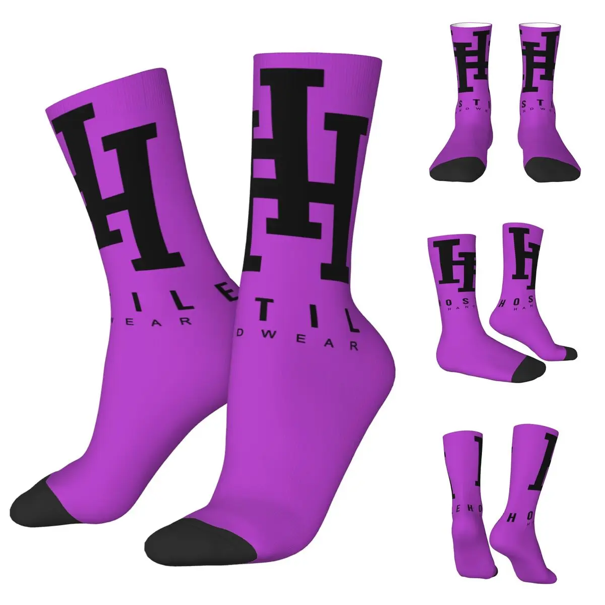 Hosstile-Calcetines de ciclismo con estampado 3D para hombre y mujer, calcetín Unisex, estilo callejero, Crazy