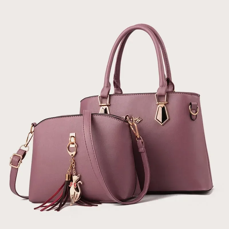 

2pc/set Women Fashion Casual Totes, Luxury Handbags ,Designer Shoulder Bags, Crossbody Composite Bag Bolsos