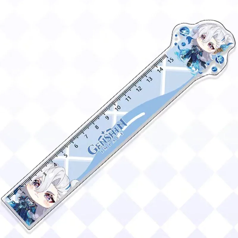 New 16 styles Focalors Furina Wriothesley Neuvillette Charlotte Nahida acrylic Ruler Multifunction Bookmark Gift