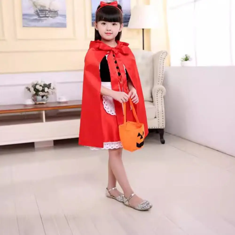 Performance Halloween Christmas Costumes Dress with Cloak Party Princess Costume Set Sweet Funny 4Pieces Cosplay Costumes